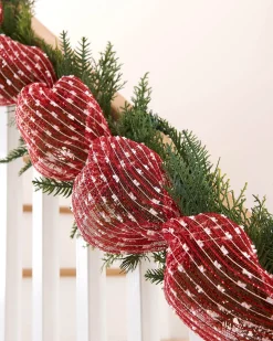 WeRChristmas Red And White Mesh With Red Foil, 9 M^ Deco Mesh