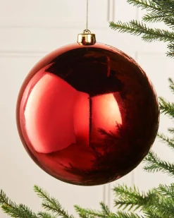 WeRChristmas Red Large Gloss Shatterproof Bauble, 20 Cm^ Oversized Baubles|Shatterproof Baubles