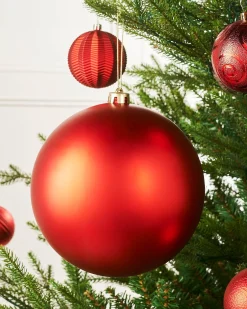 WeRChristmas Red Large Matt Shatterproof Bauble, 20 Cm^ Oversized Baubles|Shatterproof Baubles