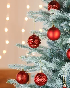 WeRChristmas Red Shatterproof Baubles, 50 Pack, 6 Cm^ Shatterproof Baubles