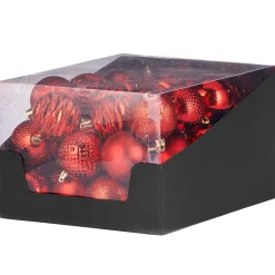 WeRChristmas Red Shatterproof Baubles, 50 Pack, 6 Cm^ Shatterproof Baubles