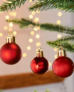 WeRChristmas Red Shatterproof Baubles, 36 Pack, 3 Cm^ Shatterproof Baubles
