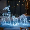 WeRChristmas Reindeer Family Silhouette, 77 Cm^ Outdoor Lighted Reindeer