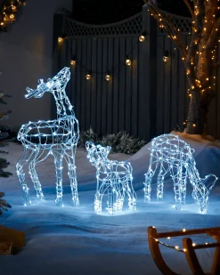 WeRChristmas Reindeer Family Silhouette, 77 Cm^ Outdoor Lighted Reindeer