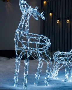 WeRChristmas Reindeer Family Silhouette, 77 Cm^ Outdoor Lighted Reindeer