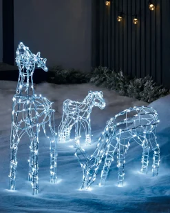 WeRChristmas Reindeer Family Silhouette, 77 Cm^ Outdoor Lighted Reindeer