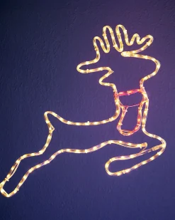 WeRChristmas Reindeer Rope Light Silhouette, 48 Cm^ Window Silhouettes|Outdoor Lighted Reindeer