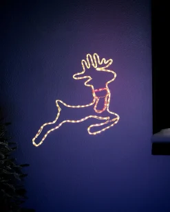 WeRChristmas Reindeer Rope Light Silhouette, 48 Cm^ Window Silhouettes|Outdoor Lighted Reindeer