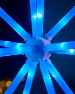 WeRChristmas RGB LED Hanging Starburst Decoration, 56 Cm^ Festive Star, Snowflake & Sign Lights