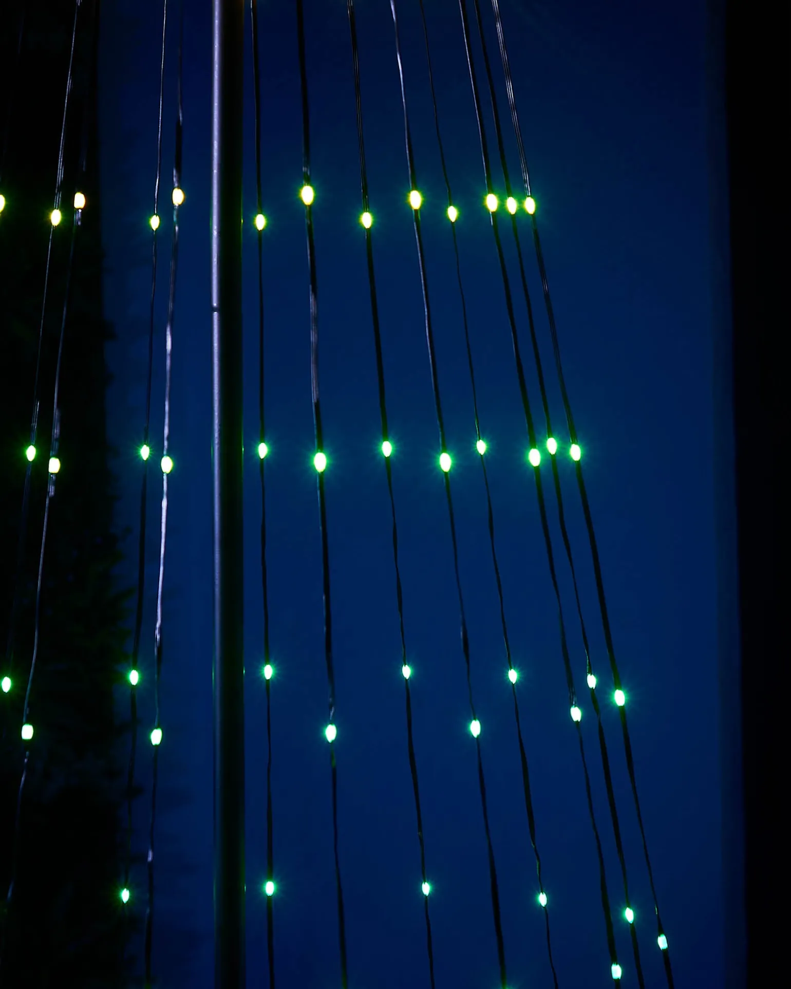 WeRChristmas RGB LED Pop-Up Christmas Tree With Star, 2.5 M^ Tree Silhouettes