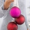WeRChristmas Ruby Glass Baubles, 3 Pack, 10 Cm^ Glass Baubles