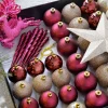 WeRChristmas Ruby/Gold Shatterproof Baubles Set, 50 Pack, 6 Cm^ Shatterproof Baubles
