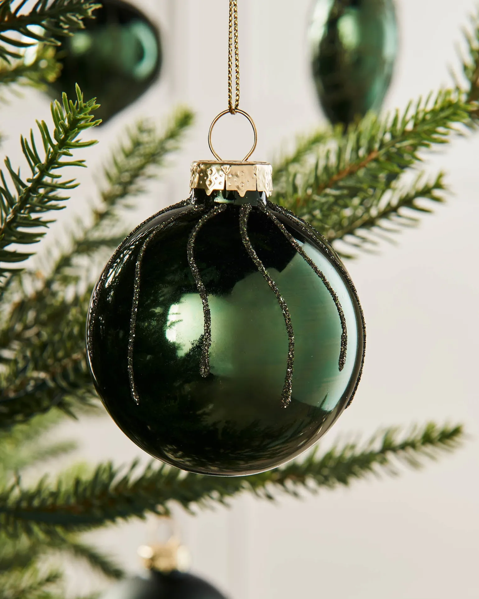 WeRChristmas Sage Green Glass Baubles, 20 Pack^ Glass Baubles