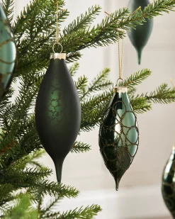 WeRChristmas Sage Green Glass Baubles, 5 Pack, 15 Cm^ Glass Baubles