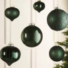 WeRChristmas Sage Green Glass Baubles, 6 Pack, 10 Cm^ Glass Baubles