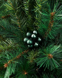 WeRChristmas Sage Green Glass Berry Cluster Baubles, 10 Pack^ Glass Baubles
