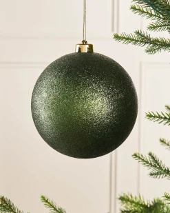 WeRChristmas Sage Green Large Glitter Shatterproof Bauble, 15 Cm^ Oversized Baubles|Shatterproof Baubles