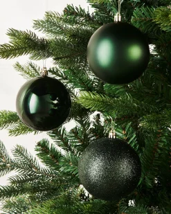 WeRChristmas Sage Green Shatterproof Baubles, 9 Pack, 10 Cm^ Oversized Baubles|Shatterproof Baubles