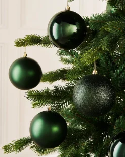 WeRChristmas Sage Green Shatterproof Baubles, 9 Pack, 10 Cm^ Oversized Baubles|Shatterproof Baubles