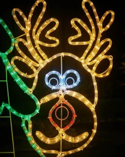 WeRChristmas Santa And Reindeer Rope Light Silhouette, 1.2 M^ Christmas Characters