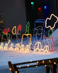 WeRChristmas Santa And Train Rope Light Silhouette, 200 Cm^ Christmas Characters