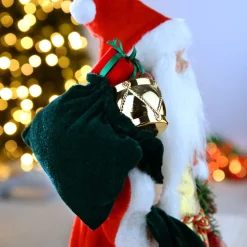WeRChristmas Santa Christmas Tree Topper, Red/Gold, 40 Cm^ Tree Toppers