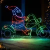 WeRChristmas Santa On A Motorbike Rope Light Silhouette, 1.6 M^ Festive Star, Snowflake & Sign Lights