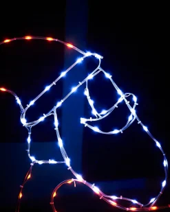 WeRChristmas Santa On A Motorbike Rope Light Silhouette, 1.6 M^ Festive Star, Snowflake & Sign Lights