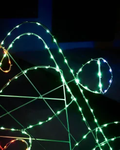 WeRChristmas Santa On A Motorbike Rope Light Silhouette, 1.6 M^ Festive Star, Snowflake & Sign Lights