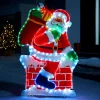 WeRChristmas Santa On Chimney Rope Light Silhouette, 95 Cm^ Christmas Characters
