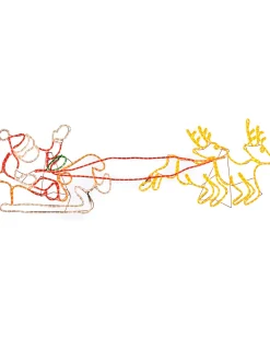WeRChristmas Santa Sleigh Reindeer LED Rope Light Silhouette, 156 Cm^ Christmas Characters|Outdoor Lighted Reindeer