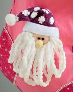 WeRChristmas Santa Stocking, Pink/Purple, 48 Cm^ Novelty