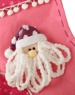 WeRChristmas Santa Stocking, Pink/Purple, 48 Cm^ Novelty