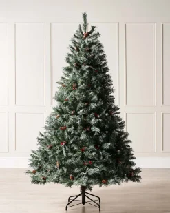 WeRChristmas Scandinavian Blue Spruce Christmas Tree, 6 Ft^ Snow Flocked Christmas Trees|Unlit Christmas Trees
