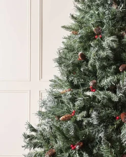 WeRChristmas Scandinavian Blue Spruce Christmas Tree, 7 Ft^ Snow Flocked Christmas Trees|Unlit Christmas Trees