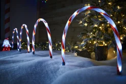 WeRChristmas Set Of 4 Candy Cane Arch Pathway Stake Lights, 50 Cm^ Pathway Lights