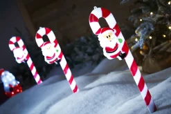 WeRChristmas Set Of 3 Candy Cane Pathway Stake Lights, 60 Cm^ Pathway Lights