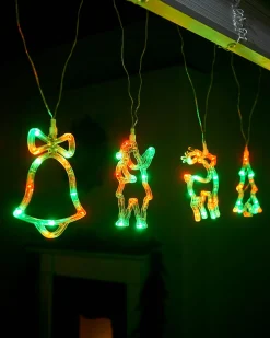 WeRChristmas Set Of 6 Characters Rope Light Silhouette, Green, 5 M^ Window Silhouettes|Christmas Characters