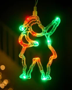 WeRChristmas Set Of 6 Characters Rope Light Silhouette, Green, 5 M^ Window Silhouettes|Christmas Characters