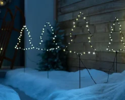 WeRChristmas Set Of 4 Christmas Tree Pathway Stake Lights, 70 Cm^ Pathway Lights
