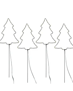 WeRChristmas Set Of 4 Christmas Tree Pathway Stake Lights, 70 Cm^ Pathway Lights