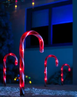 WeRChristmas Set Of 4 Connectable Candy Cane Pathway Lights, 38 Cm^ Connectable Lights