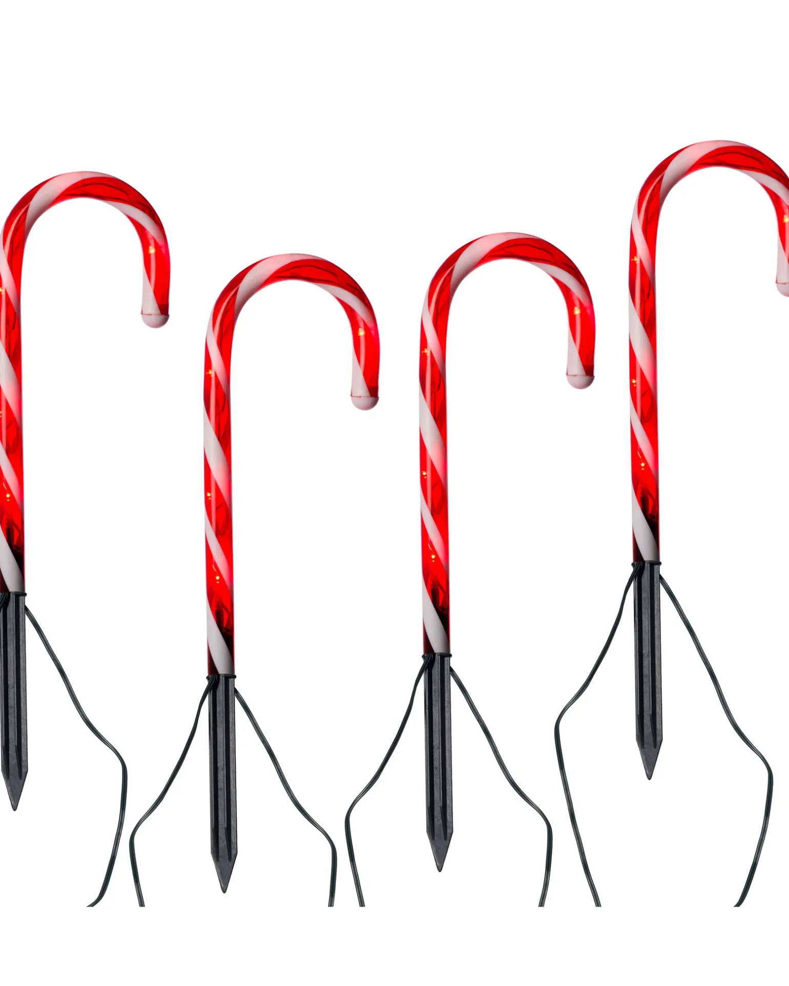WeRChristmas Set Of 4 Connectable Candy Cane Pathway Lights, 38 Cm^ Connectable Lights