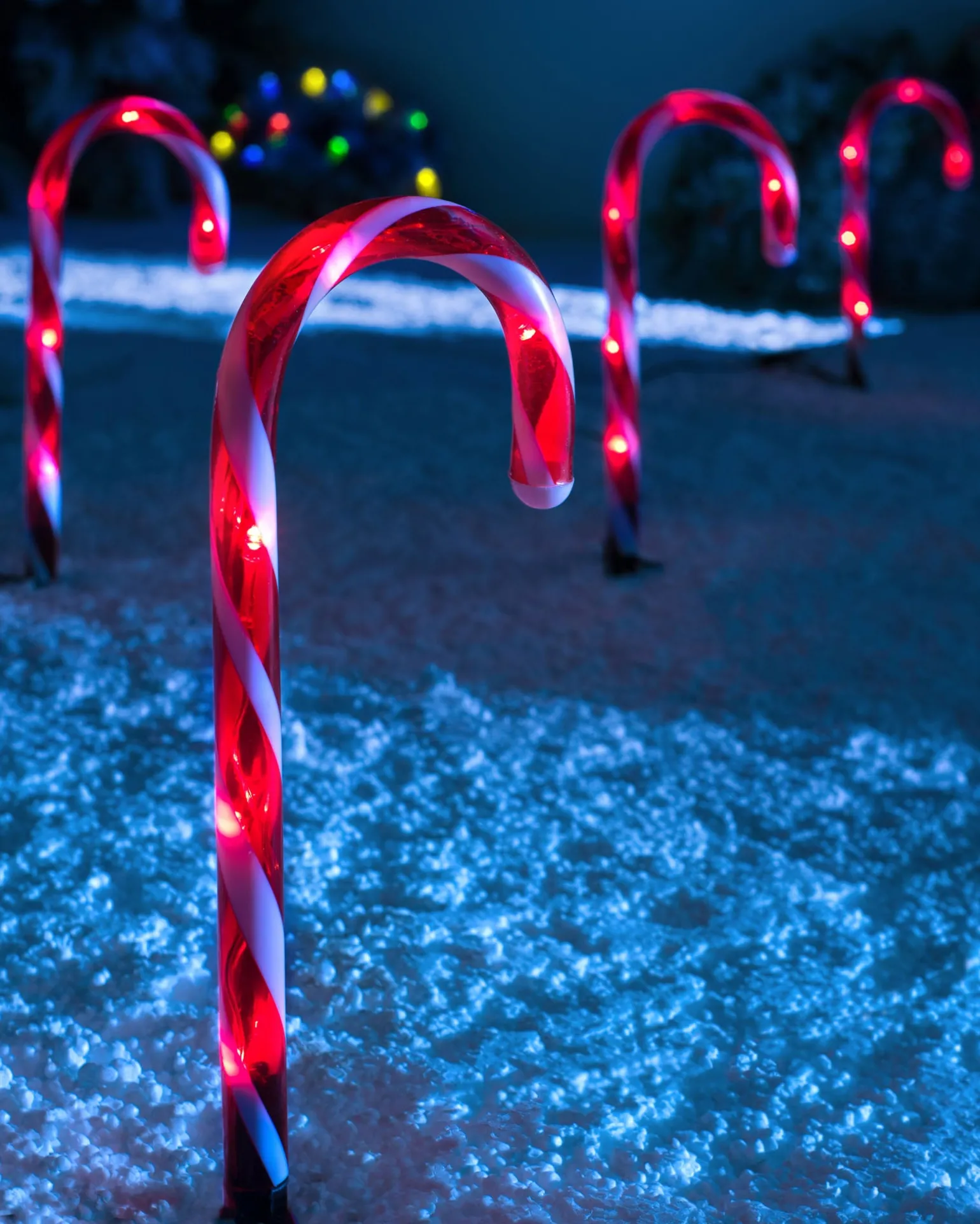 WeRChristmas Set Of 4 Connectable Candy Cane Pathway Lights, 38 Cm^ Connectable Lights