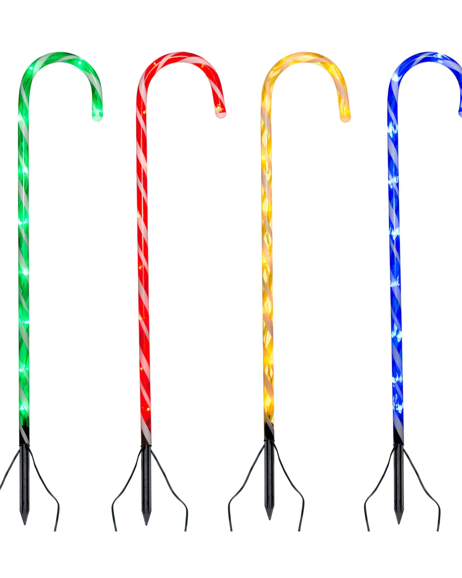 WeRChristmas Set Of 4 Connectable Candy Cane Pathway Lights, 75 Cm^ Connectable Lights