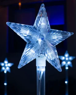 WeRChristmas Set Of 4 Connectable Star Pathway Stake Lights, Bright White, 77 Cm^ Connectable Lights