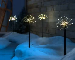 WeRChristmas Set Of 4 Exploding Firework Pathway Stake Lights, 44 Cm^ Pathway Lights