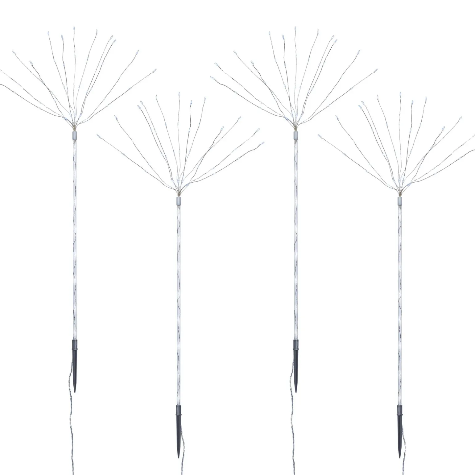 WeRChristmas Set Of 4 Firework Pathway Stake Lights, 96 Cm^ Festive Star, Snowflake & Sign Lights|Pathway Lights