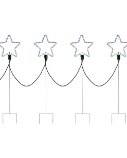 WeRChristmas Set Of 4 Flashing Star Rope Light Silhouette, 120 Cm^ Festive Star, Snowflake & Sign Lights|Pathway Lights