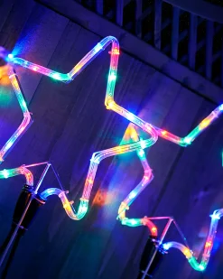 WeRChristmas Set Of 4 Flashing Star Rope Light Silhouette, 120 Cm^ Festive Star, Snowflake & Sign Lights|Pathway Lights